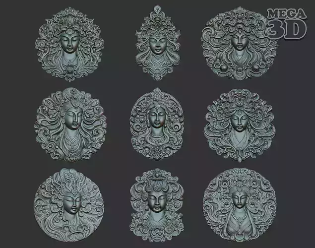 Asia Goddess basrelief Pack 240721