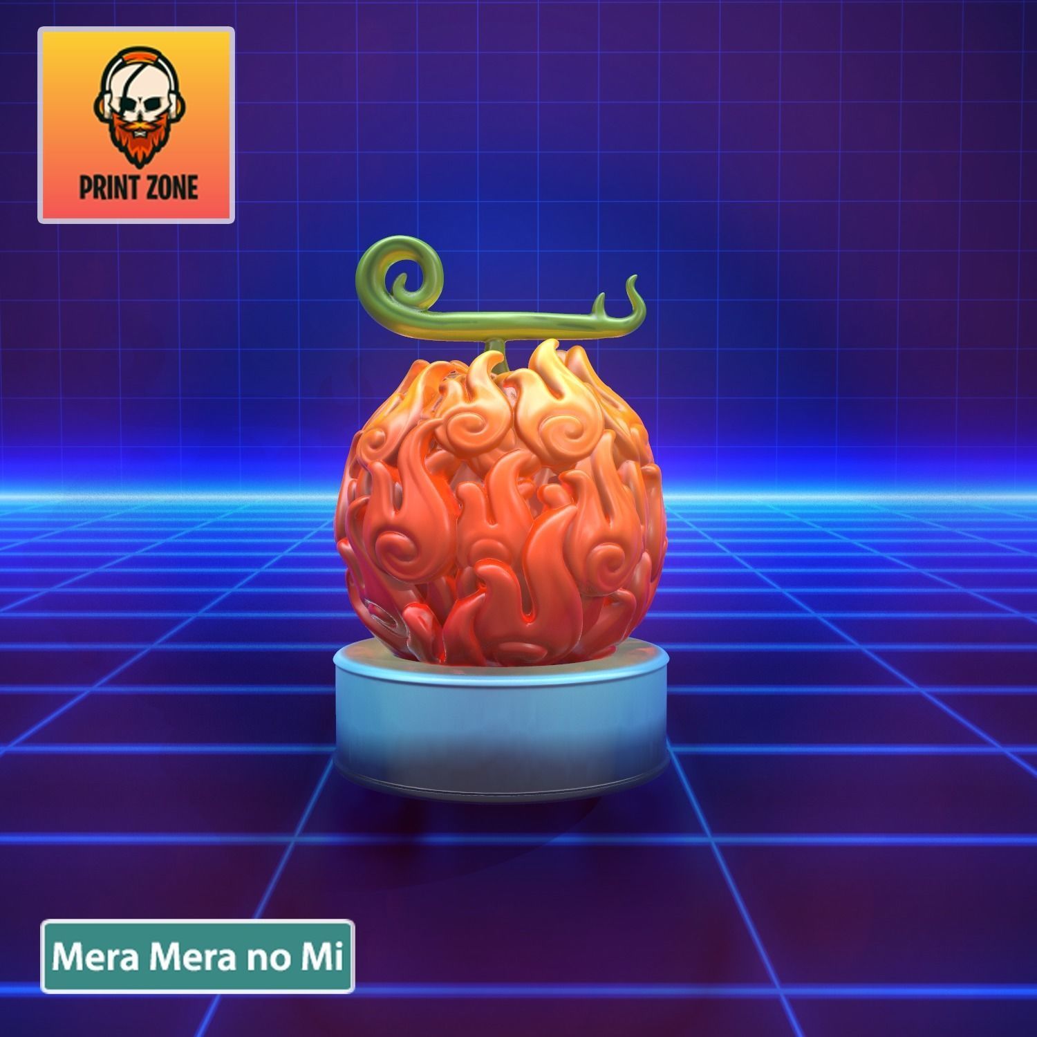 MERA MERA NO MI PORTGAS D ACE FLAME DEVIL FRUIT OF ONE PIECE STL 3D print model_2