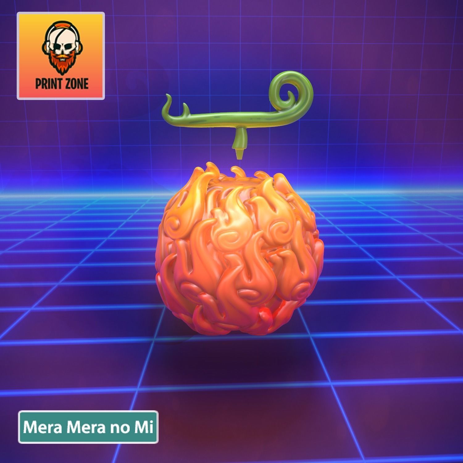 MERA MERA NO MI PORTGAS D ACE FLAME DEVIL FRUIT OF ONE PIECE STL 3D print model_3