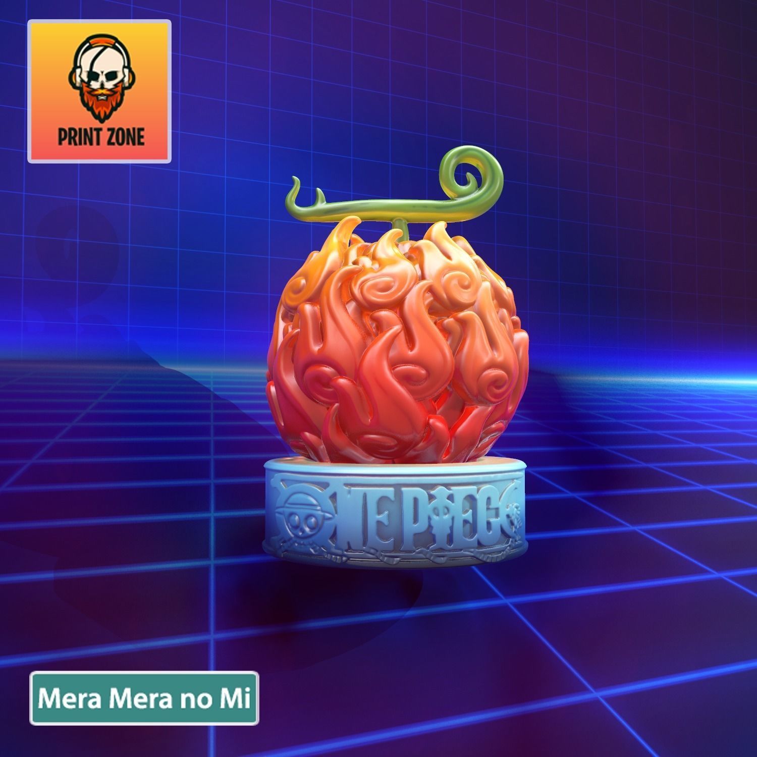 MERA MERA NO MI PORTGAS D ACE FLAME DEVIL FRUIT OF ONE PIECE STL 3D print model_1