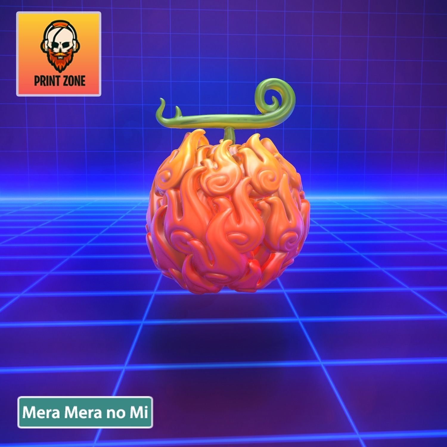 MERA MERA NO MI PORTGAS D ACE FLAME DEVIL FRUIT OF ONE PIECE STL 3D print model_4