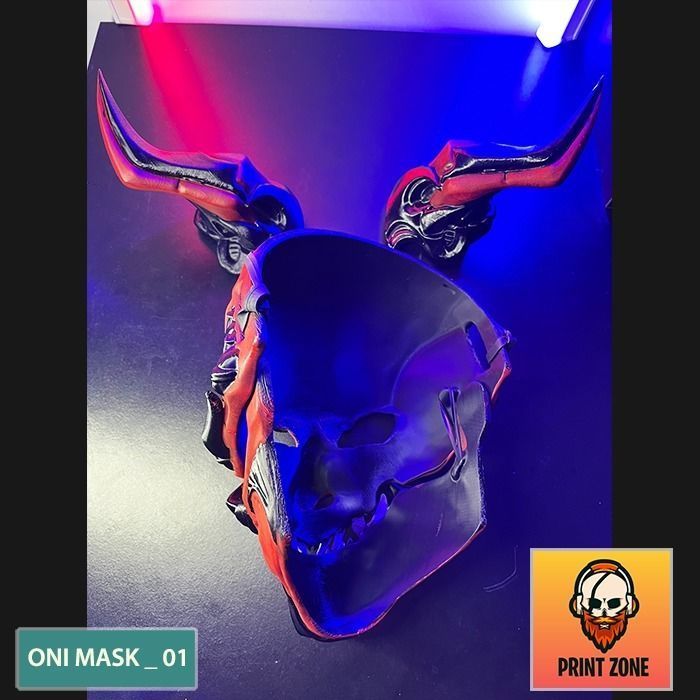 ONI  MASK 01 3D print model_9