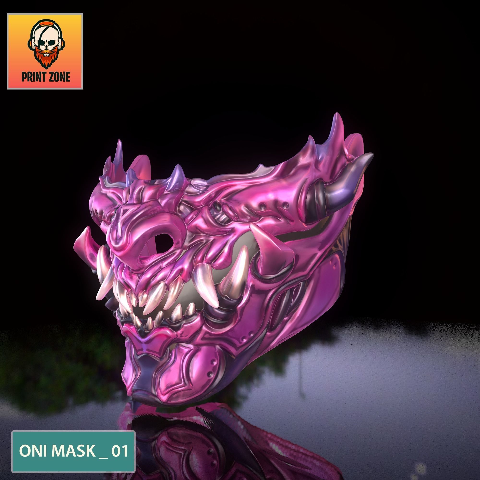ONI  MASK 01 3D print model_13