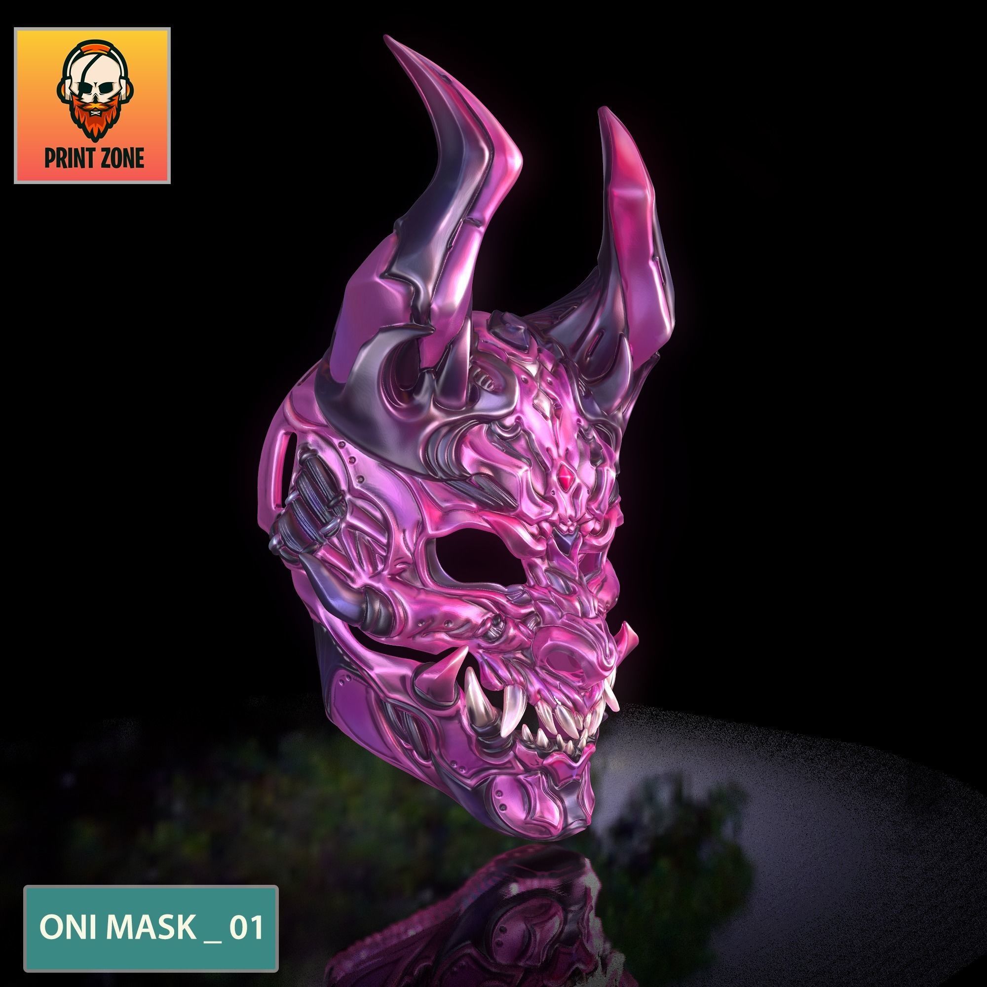 ONI  MASK 01 3D print model_8