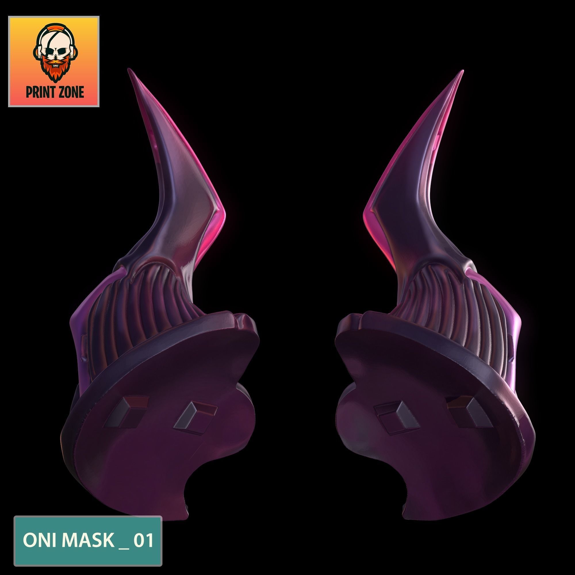 ONI  MASK 01 3D print model_6