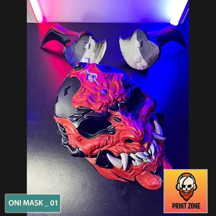 ONI  MASK 01 3D print model_3