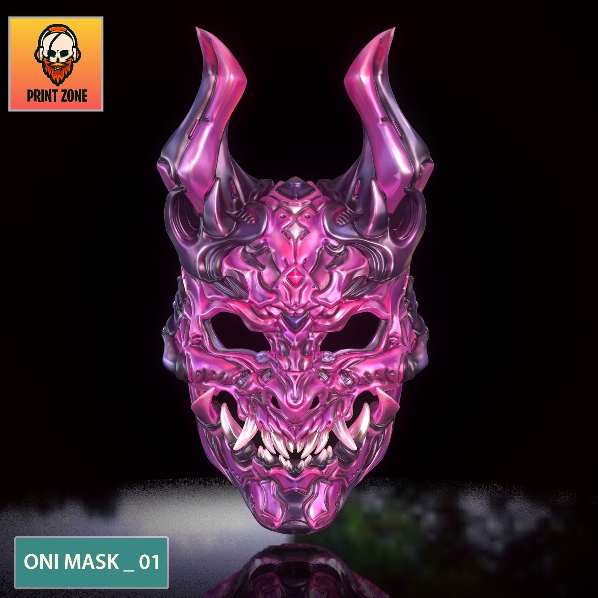 ONI  MASK 01 3D print model_1