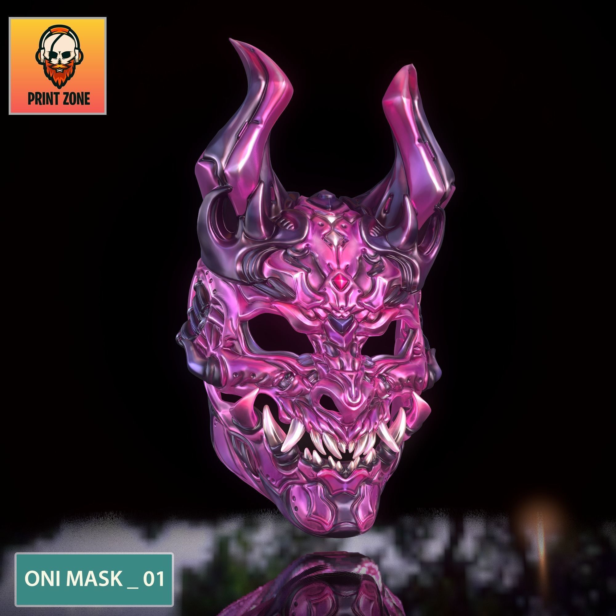 ONI  MASK 01 3D print model_4