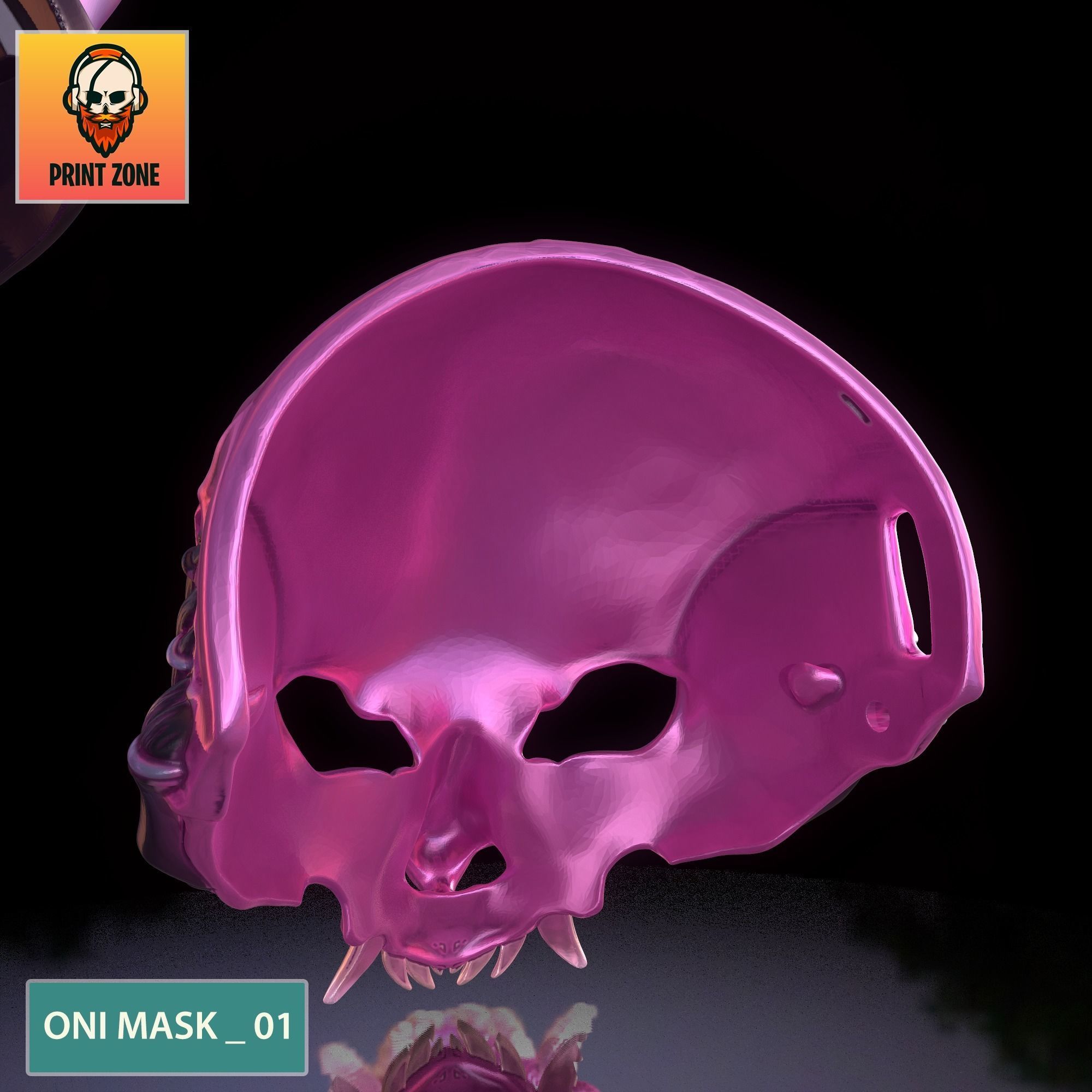 ONI  MASK 01 3D print model_5