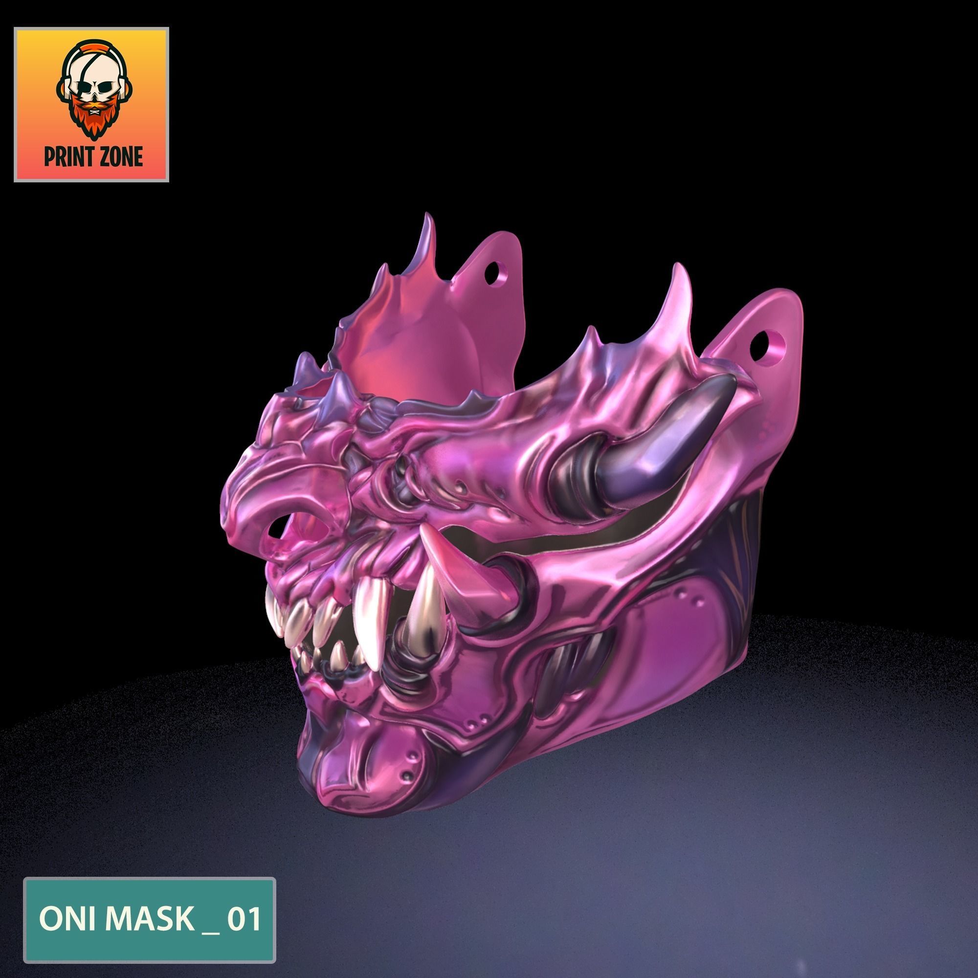 ONI  MASK 01A 3D print model_2