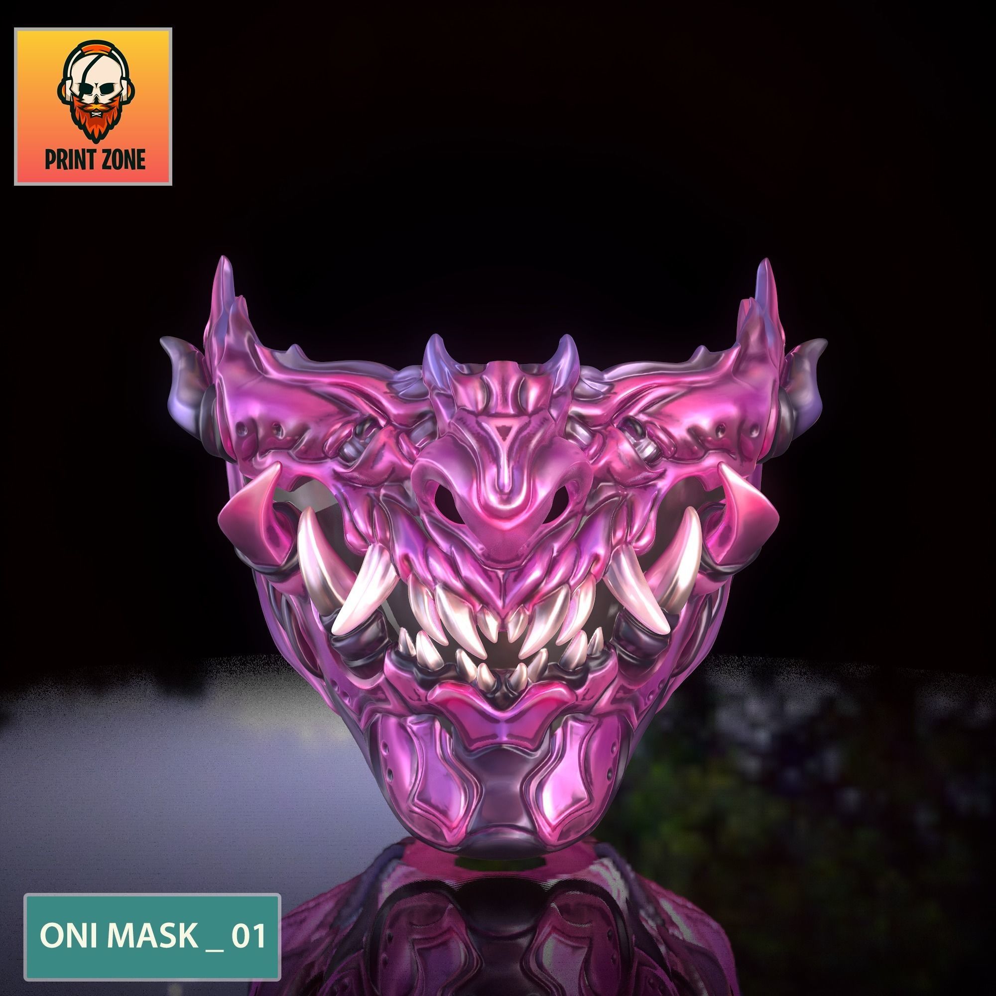 ONI  MASK 01A 3D print model_1
