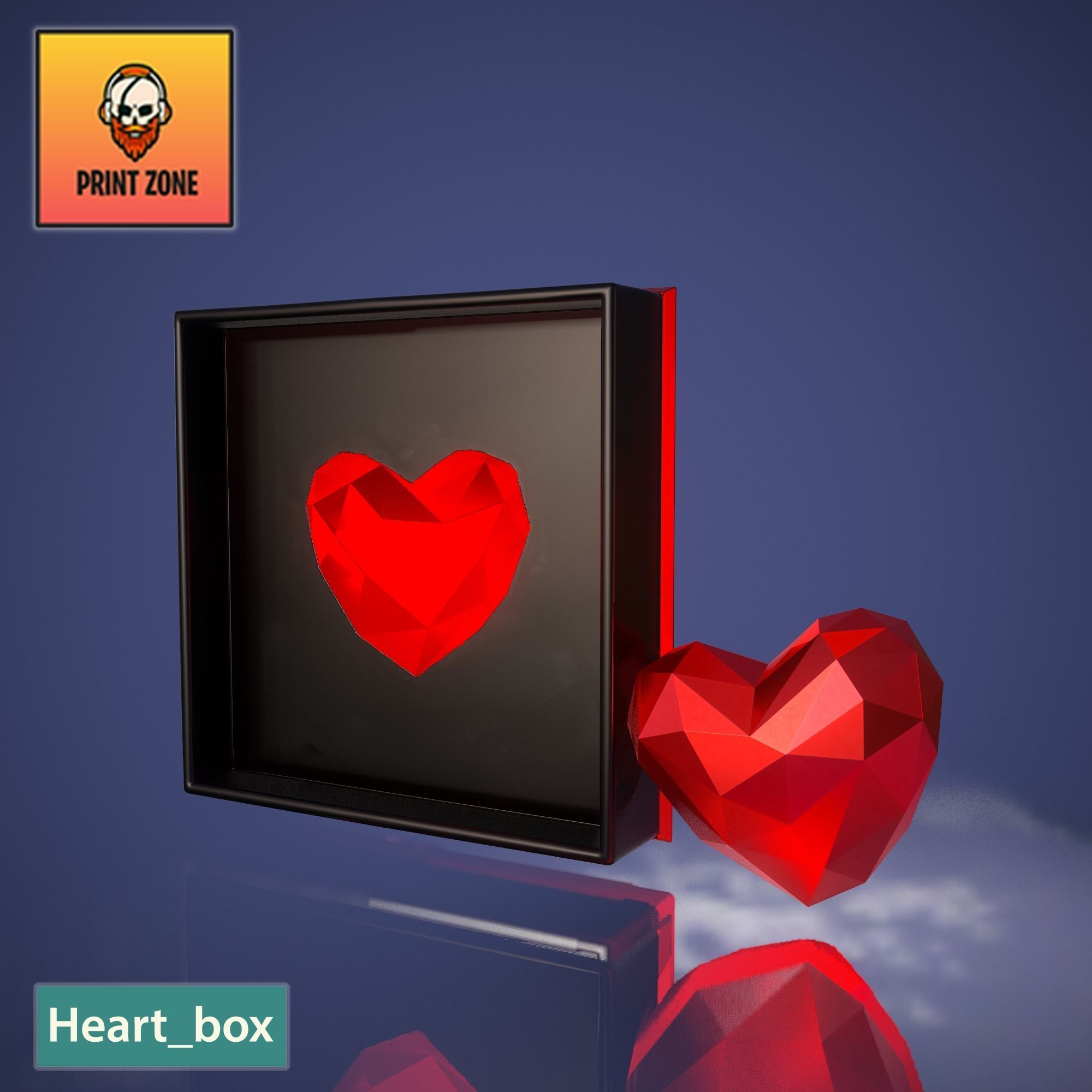HEART BOX  VALENTINE GIFT  STL FILE WITH SUPPORT 3D print model_9