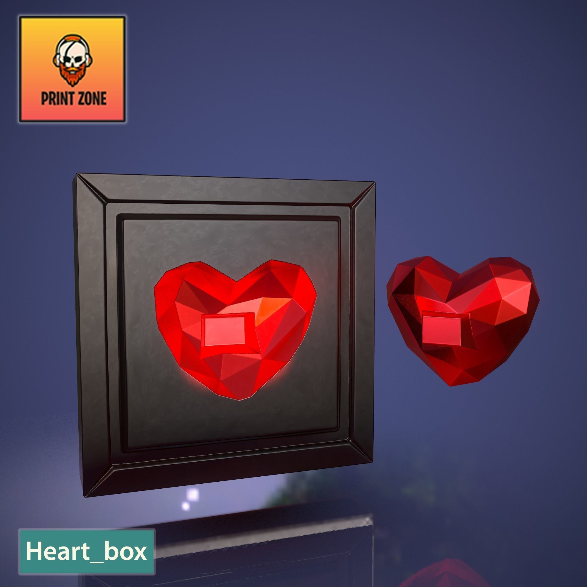 HEART BOX  VALENTINE GIFT  STL FILE WITH SUPPORT 3D print model_10