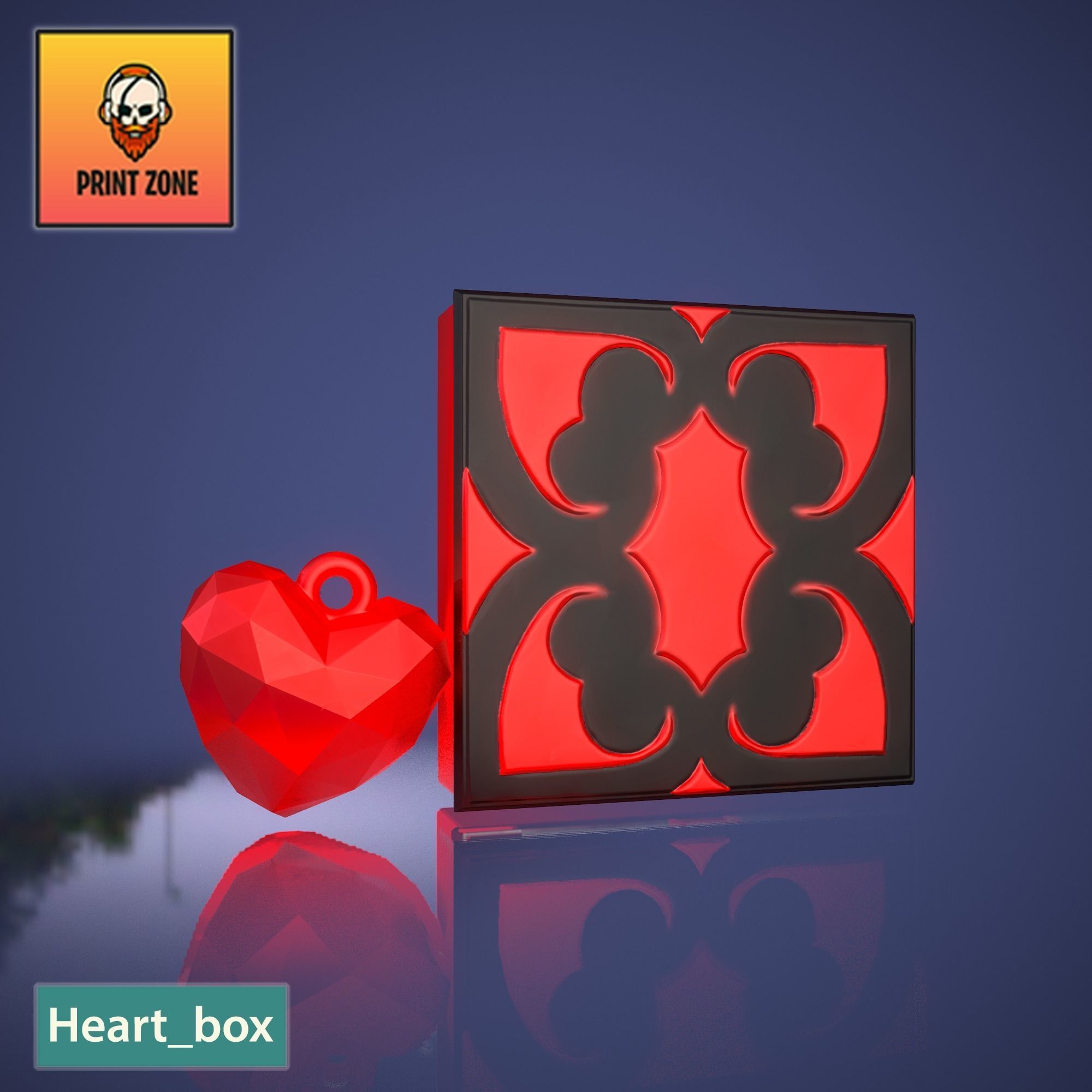 HEART BOX  VALENTINE GIFT  STL FILE WITH SUPPORT 3D print model_5