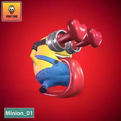 MINION IN LOVE 01 VALENTINE STL FILE