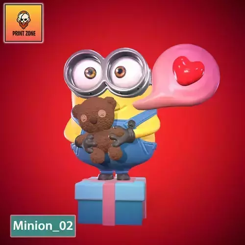 MINION IN LOVE 02 VALENTINE STL FILE