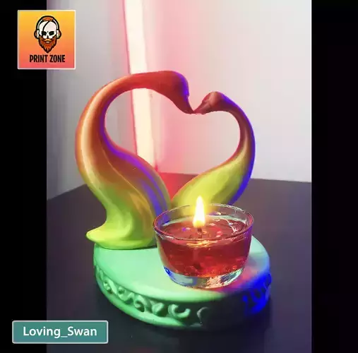 LOVING SWAN VALENTINE STL FILE 3D print model
