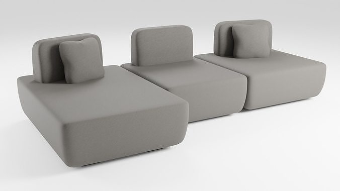 A sofa in dark colors combines innovation and Italian style 3D model