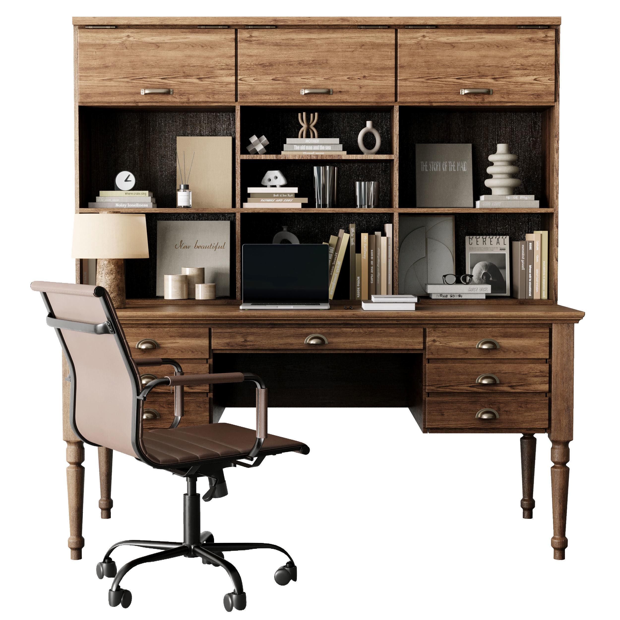 Boss Desk Classic - Office Furniture 41 3D model_1