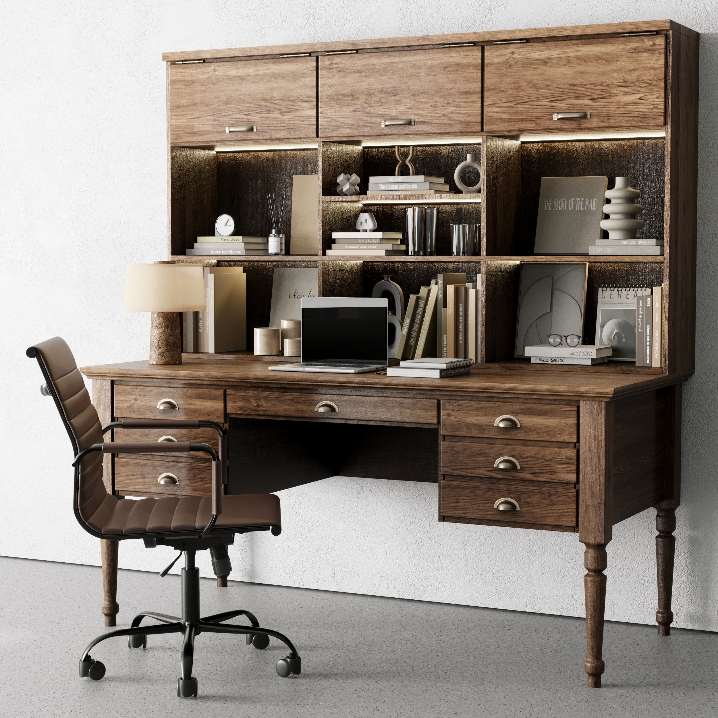 Boss Desk Classic - Office Furniture 41 3D model_2