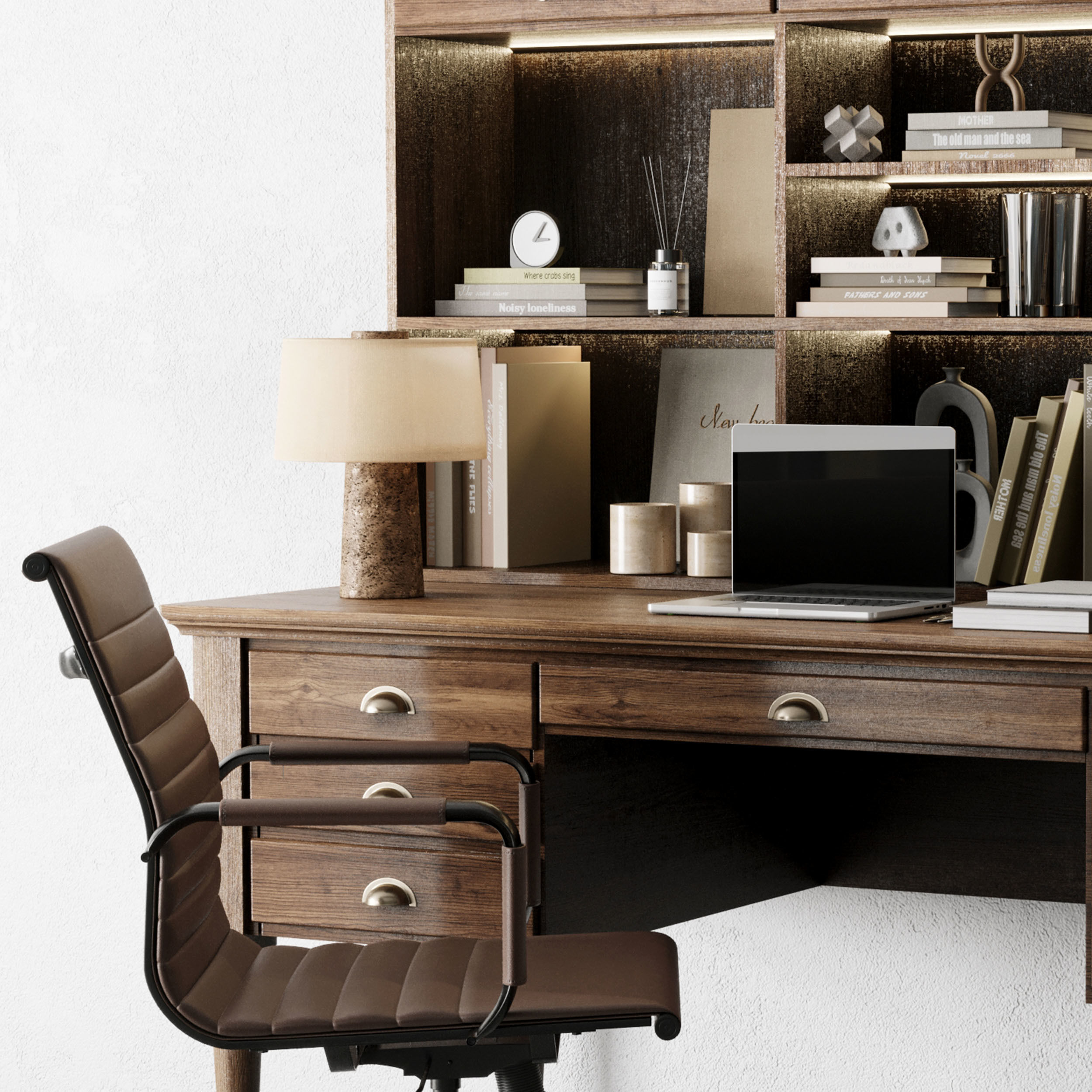 Boss Desk Classic - Office Furniture 41 3D model_3
