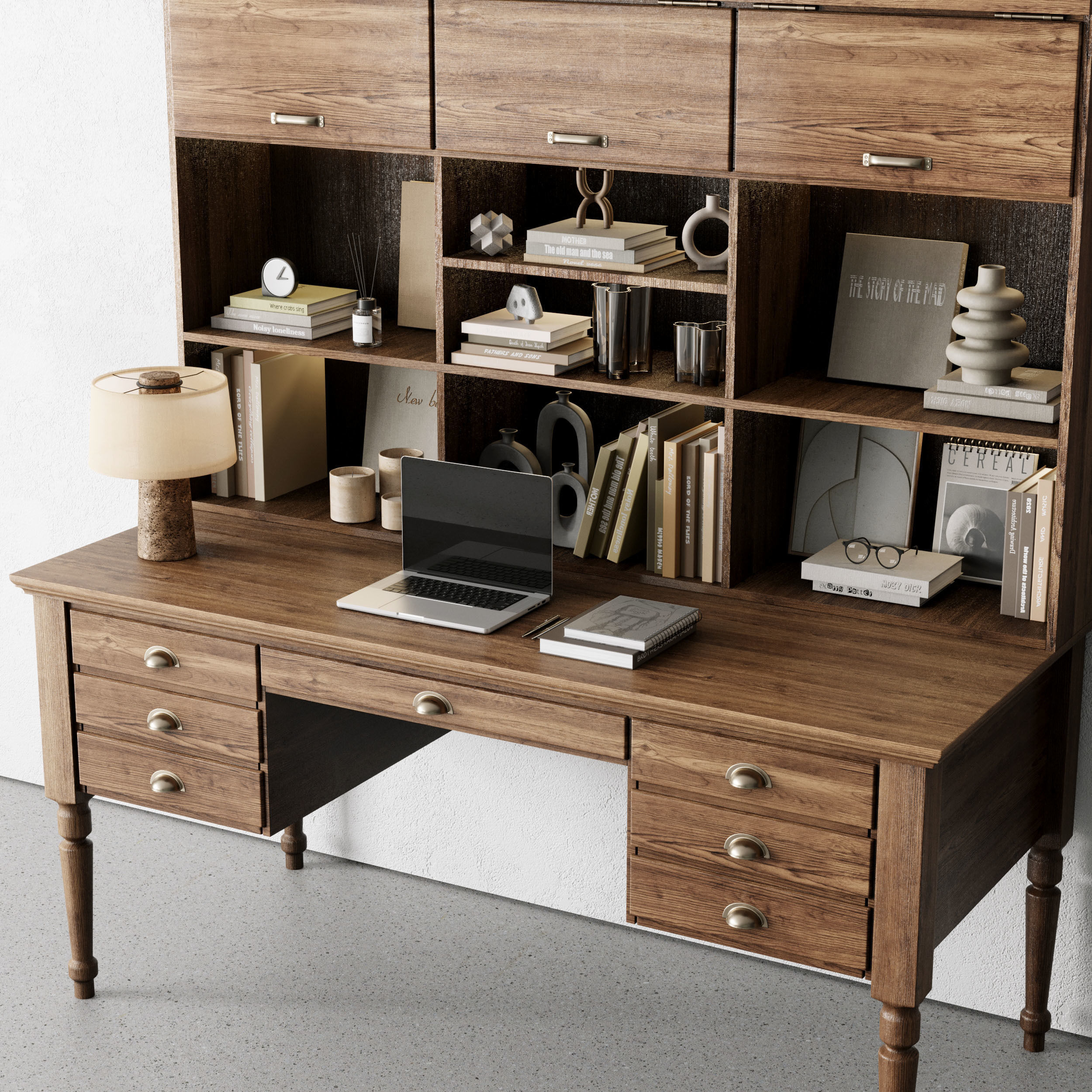 Boss Desk Classic - Office Furniture 41 3D model_5