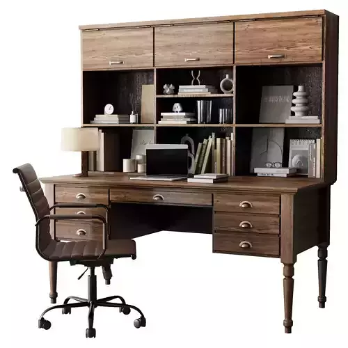 Boss Desk Classic - Office Furniture 41 3D model