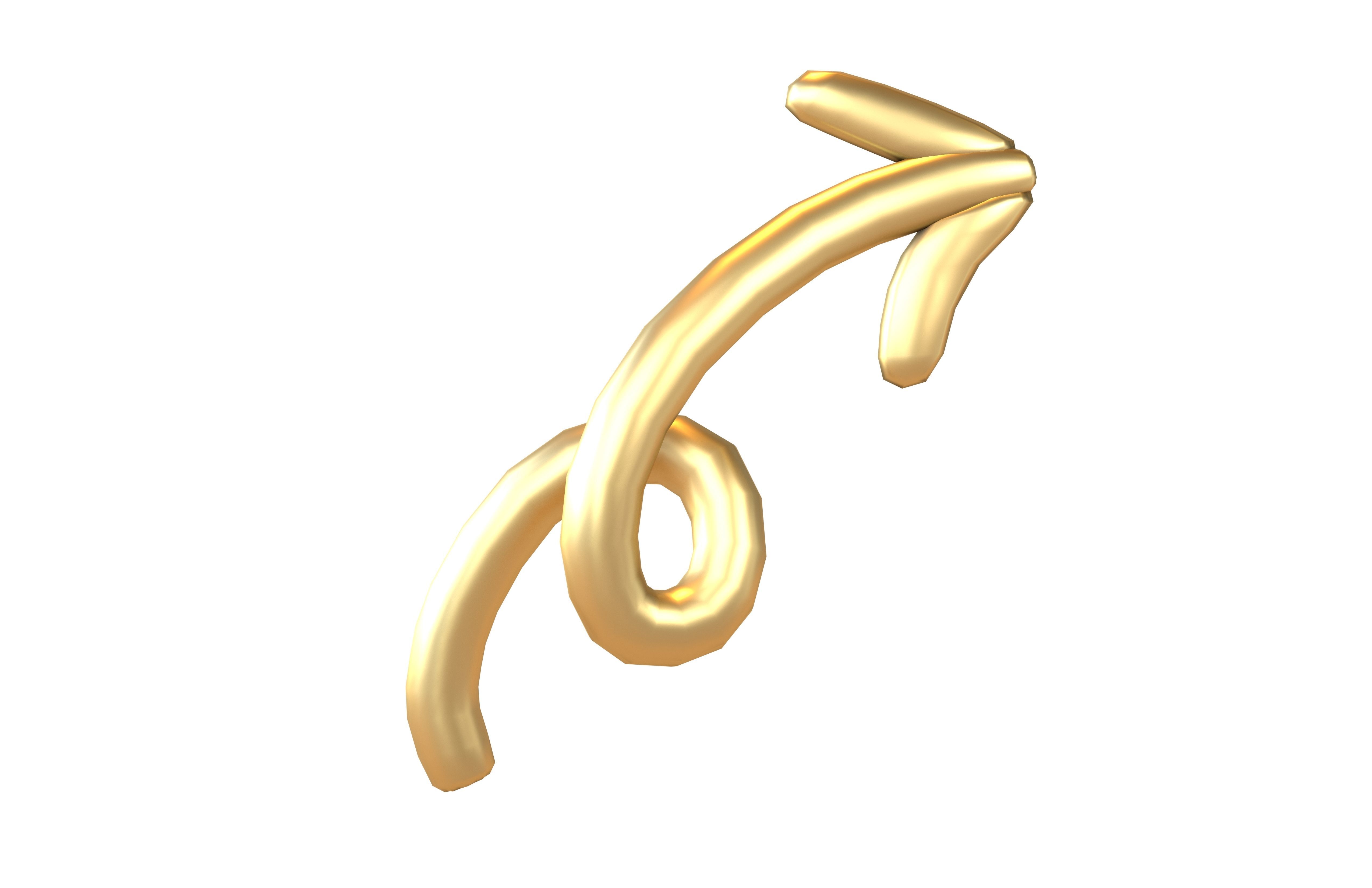 Doodle Buildable Arrow v1 008 Low-poly 3D model_1