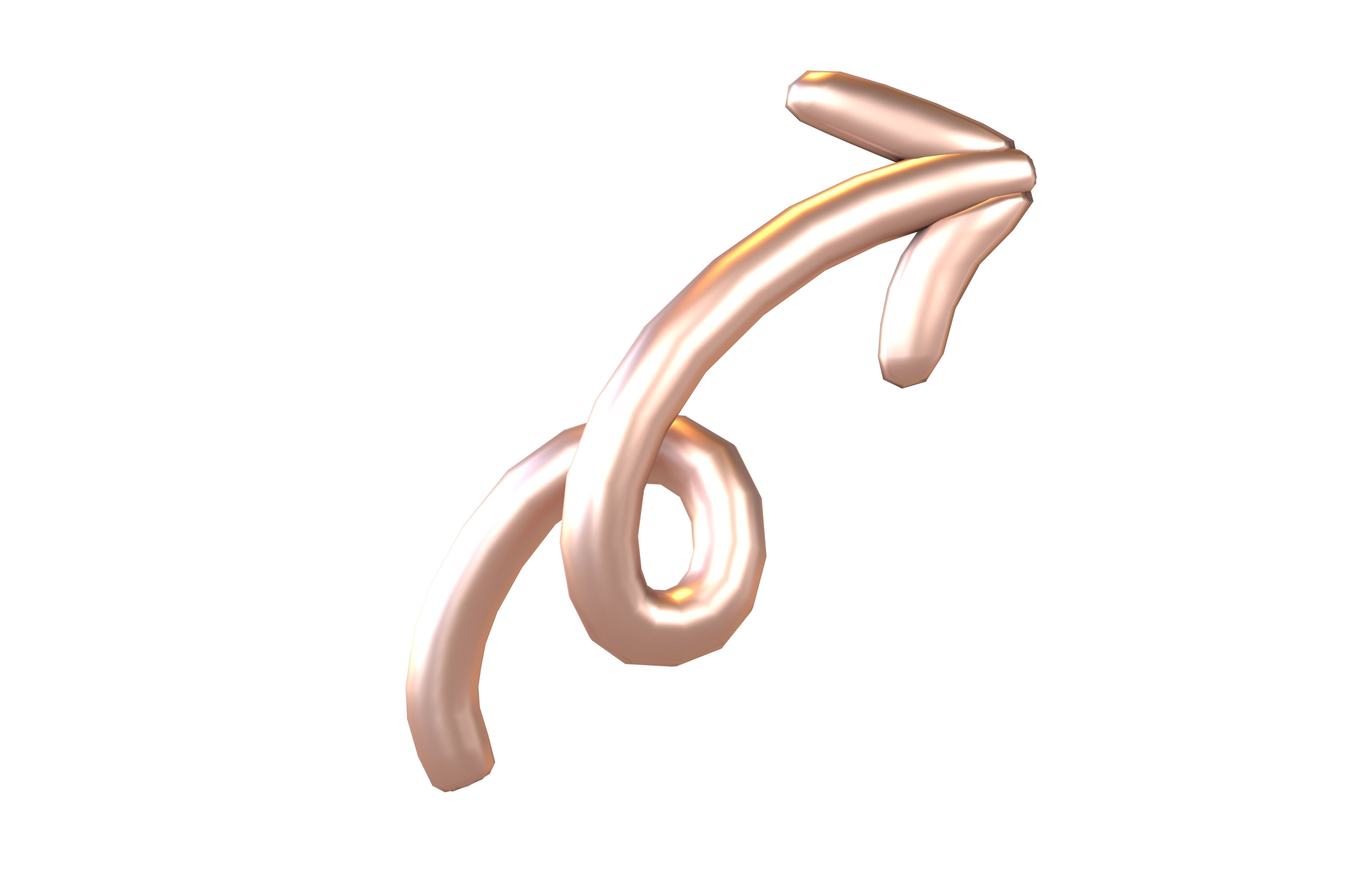 Doodle Buildable Arrow v1 010 Low-poly 3D model_1