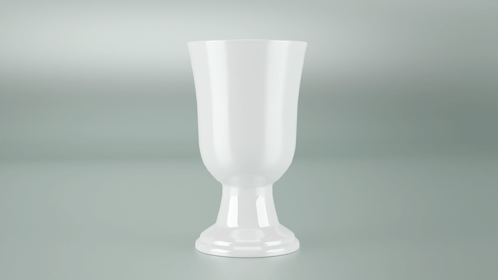 Porcelain Goblet Chalice Cup 3D Model  Low-poly 3D model_1