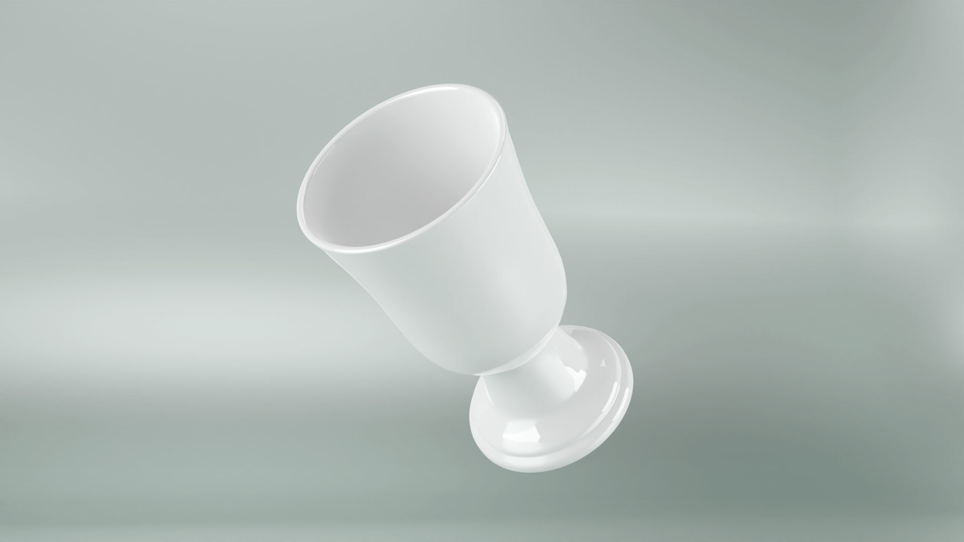 Porcelain Goblet Chalice Cup 3D Model  Low-poly 3D model_26