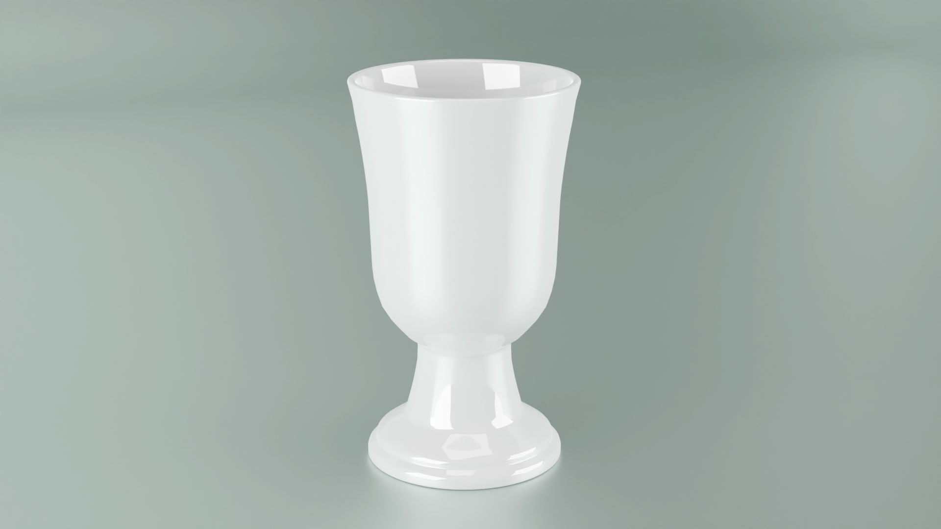 Porcelain Goblet Chalice Cup 3D Model  Low-poly 3D model_12