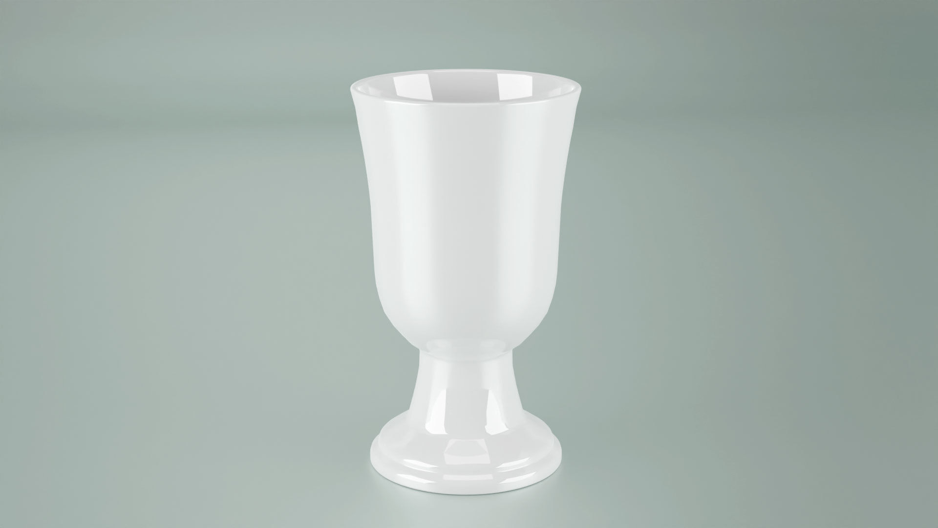 Porcelain Goblet Chalice Cup 3D Model  Low-poly 3D model_4