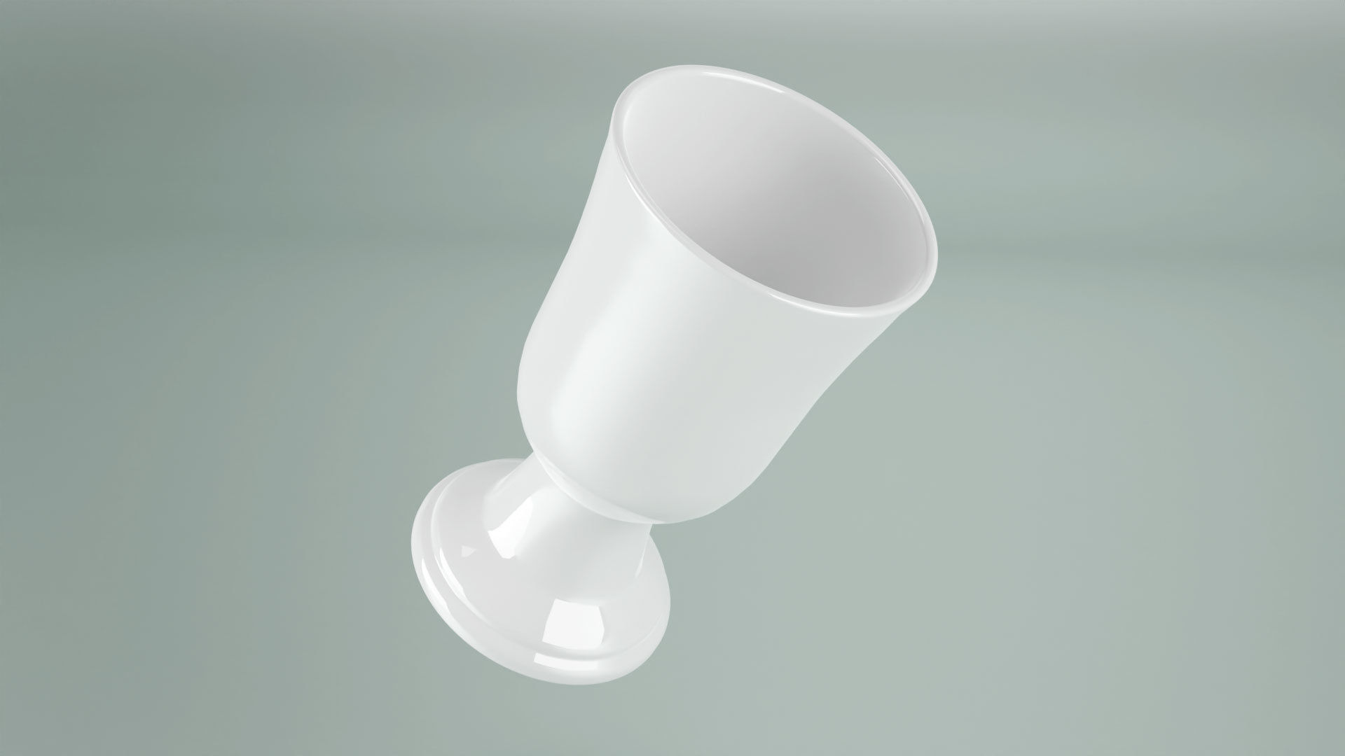 Porcelain Goblet Chalice Cup 3D Model  Low-poly 3D model_16