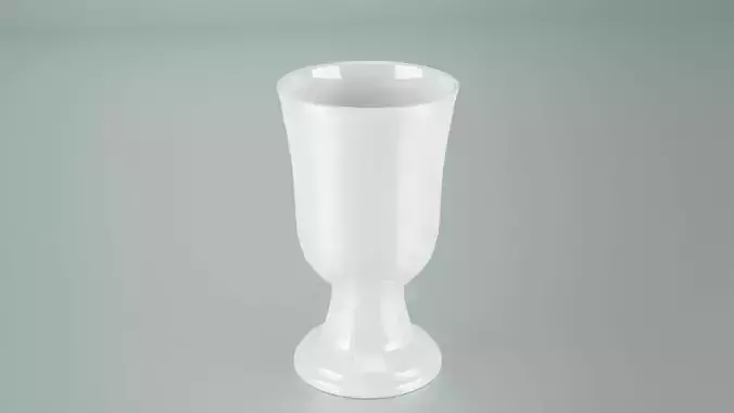 Porcelain Goblet Chalice Cup 3D Model  Low-poly 3D model