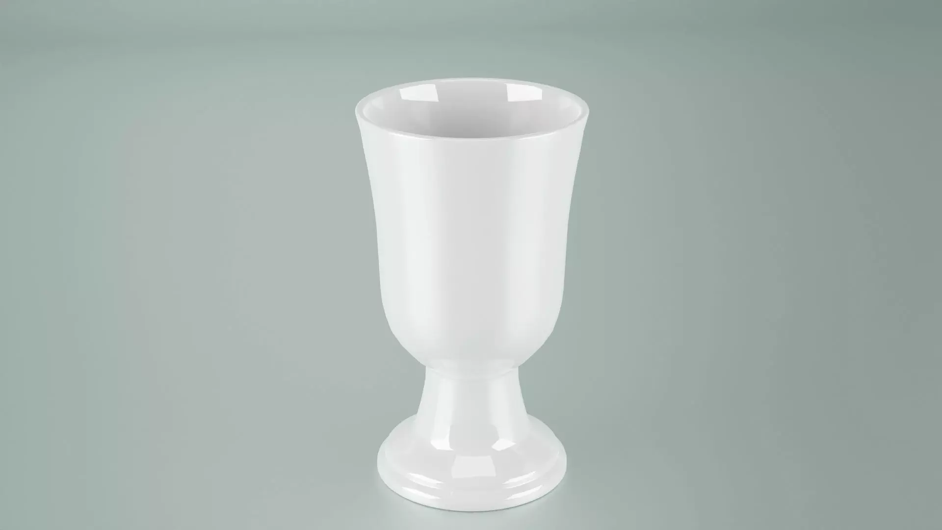 Porcelain Goblet Chalice Cup 3D Model  Low-poly 3D model_0