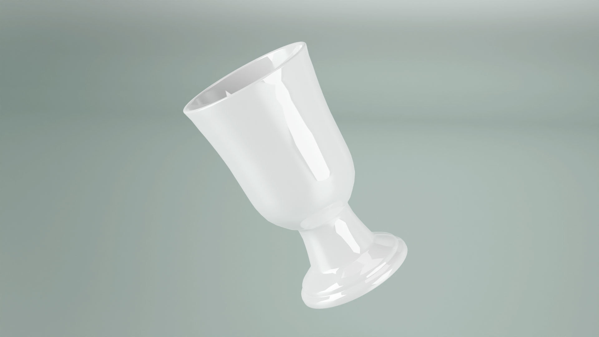 Porcelain Goblet Chalice Cup 3D Model  Low-poly 3D model_5