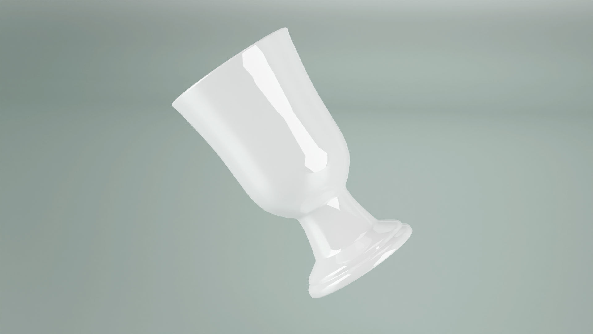 Porcelain Goblet Chalice Cup 3D Model  Low-poly 3D model_15