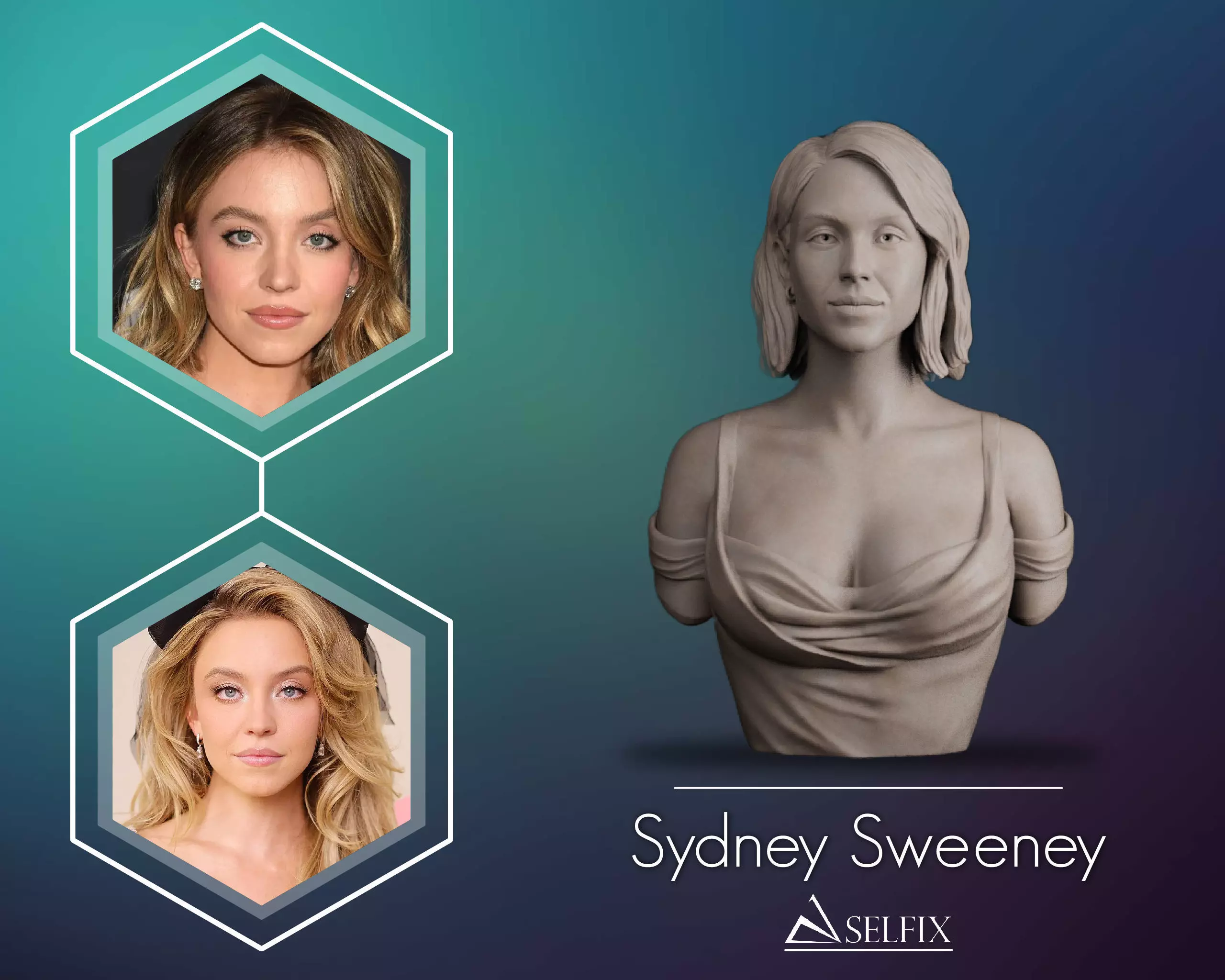 Sydney Sweeney Bust 3D print model_0