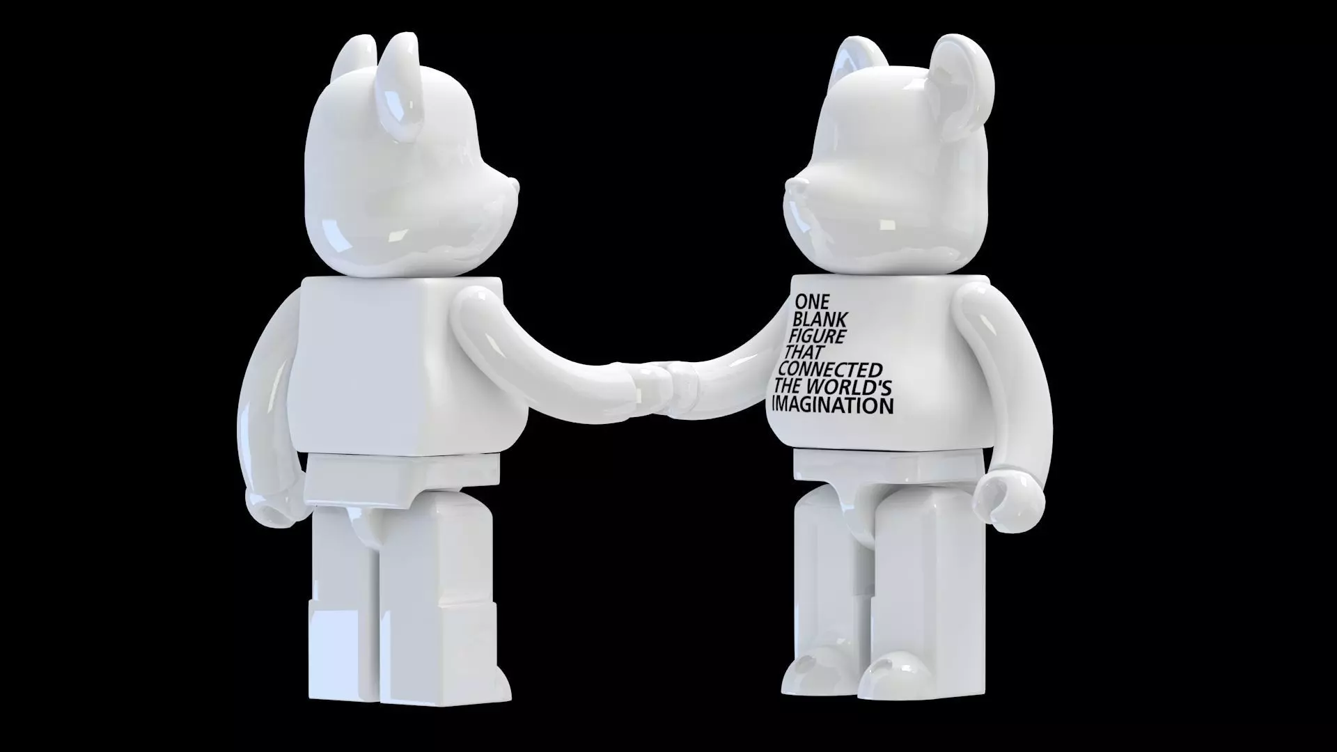 BEARBRICK Shake hand 3D model_0
