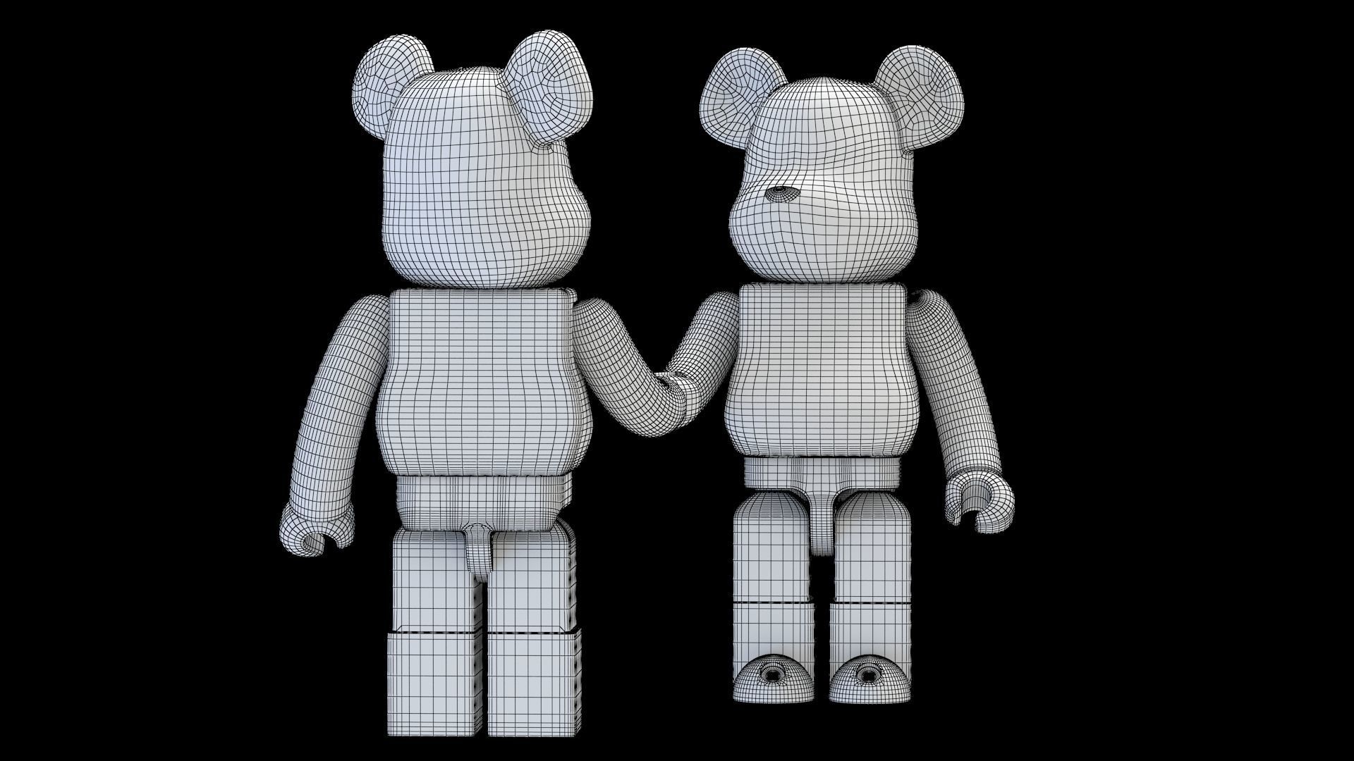 BEARBRICK Shake hand 3D model_8