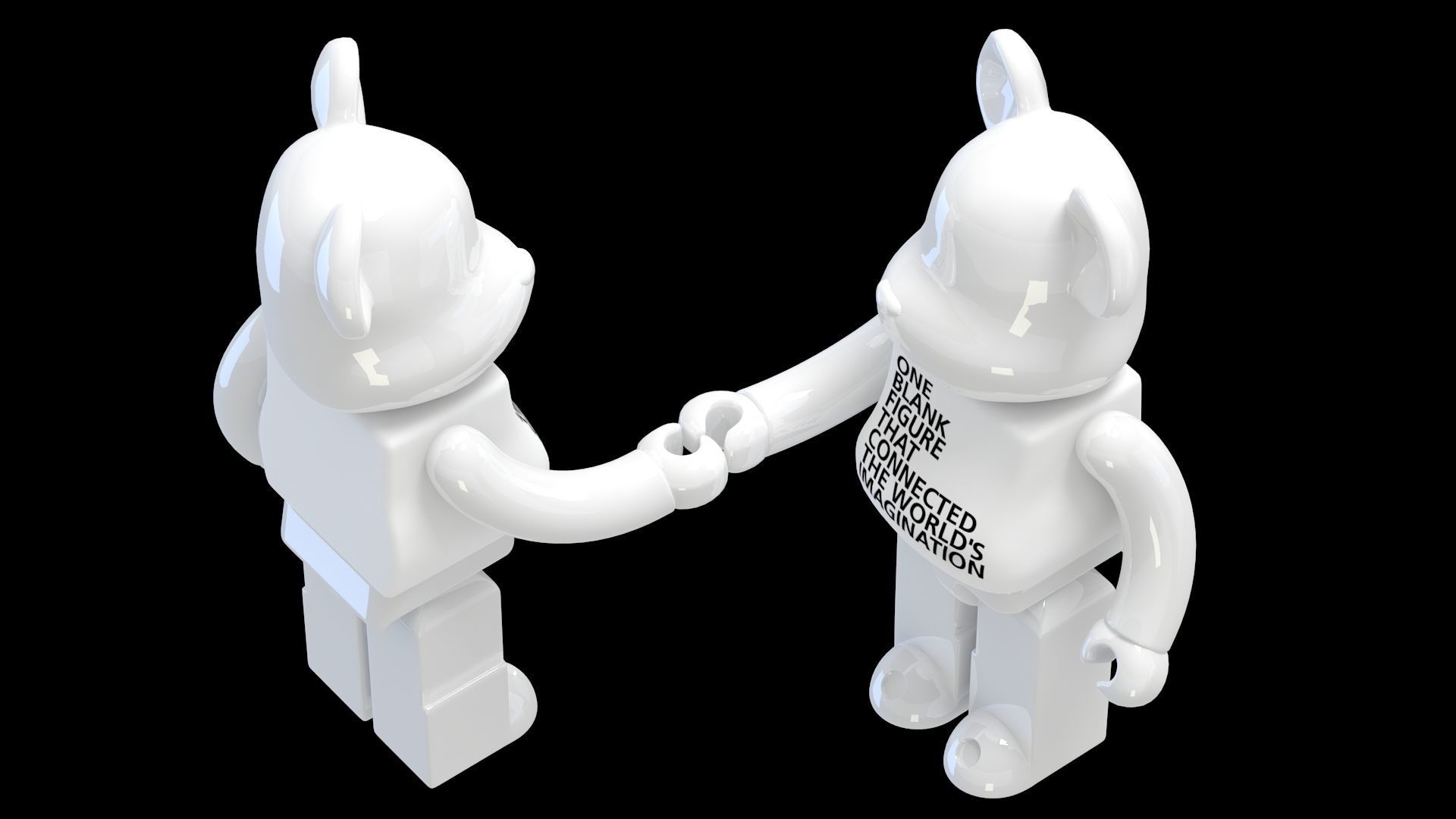 BEARBRICK Shake hand 3D model_1