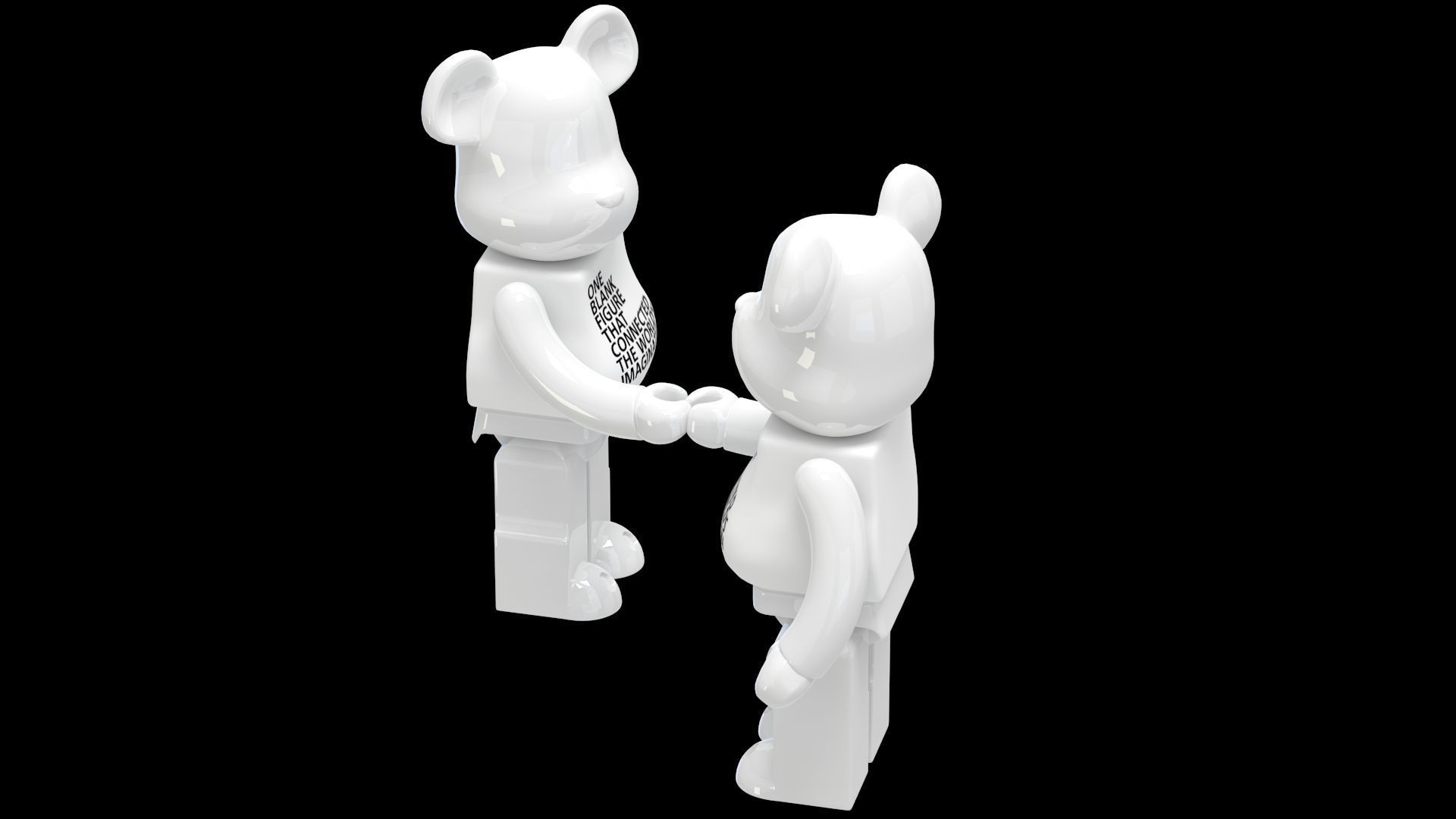 BEARBRICK Shake hand 3D model_4