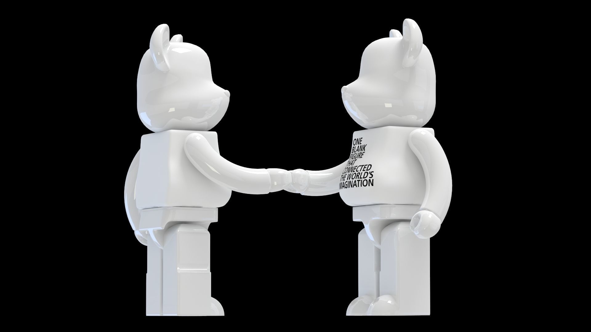 BEARBRICK Shake hand 3D model_2