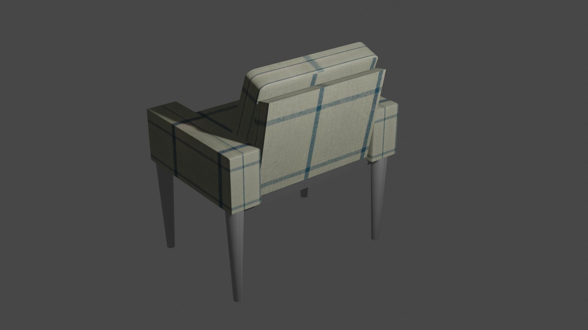 Elegant 3D Models of Wing Chair Low-poly 3D model_3