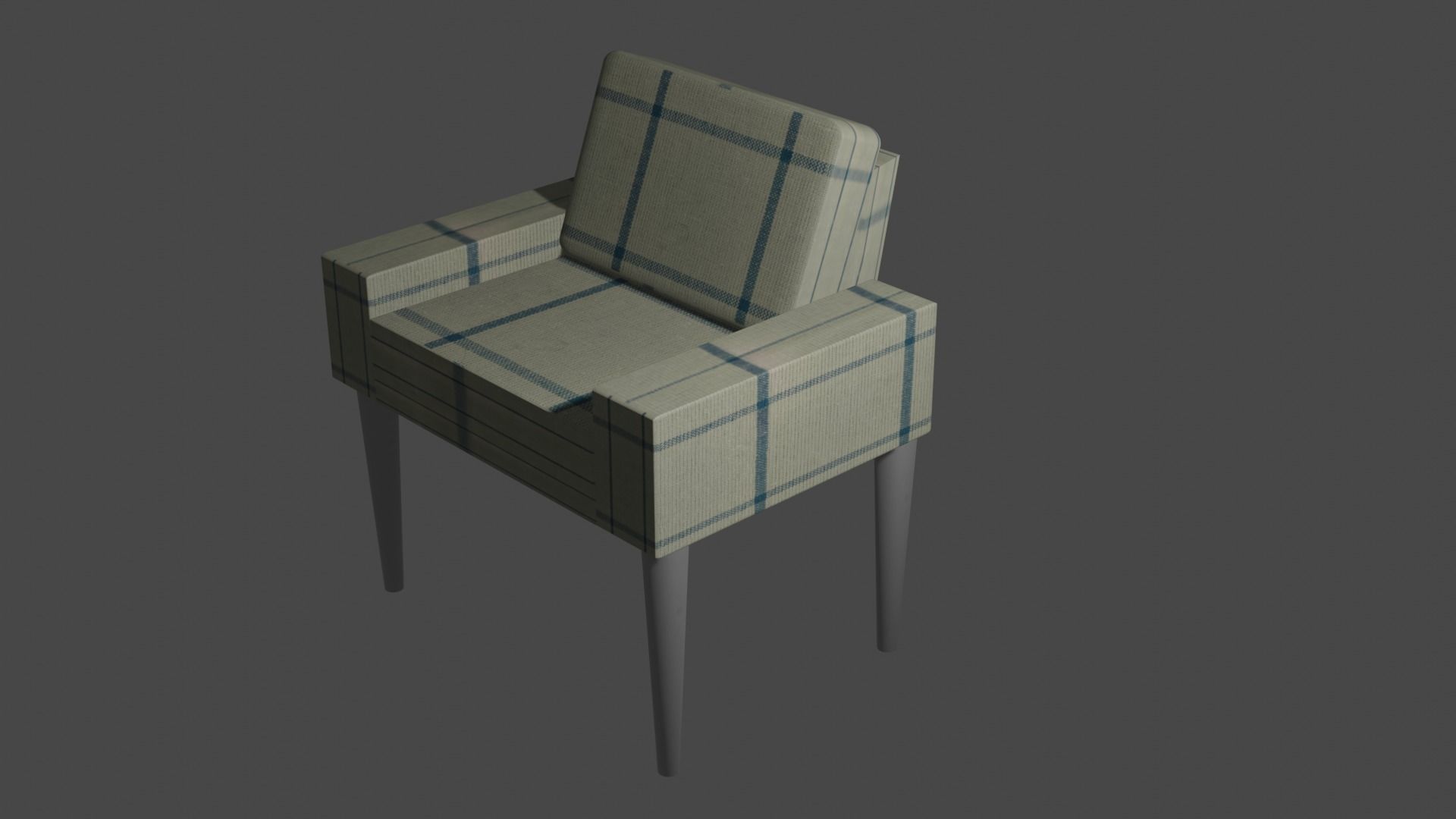 Elegant 3D Models of Wing Chair Low-poly 3D model_2