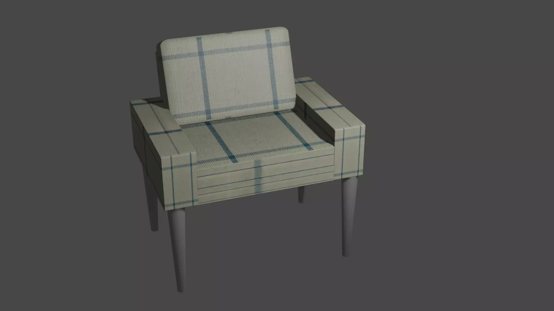 Elegant 3D Models of Wing Chair Low-poly 3D model_0