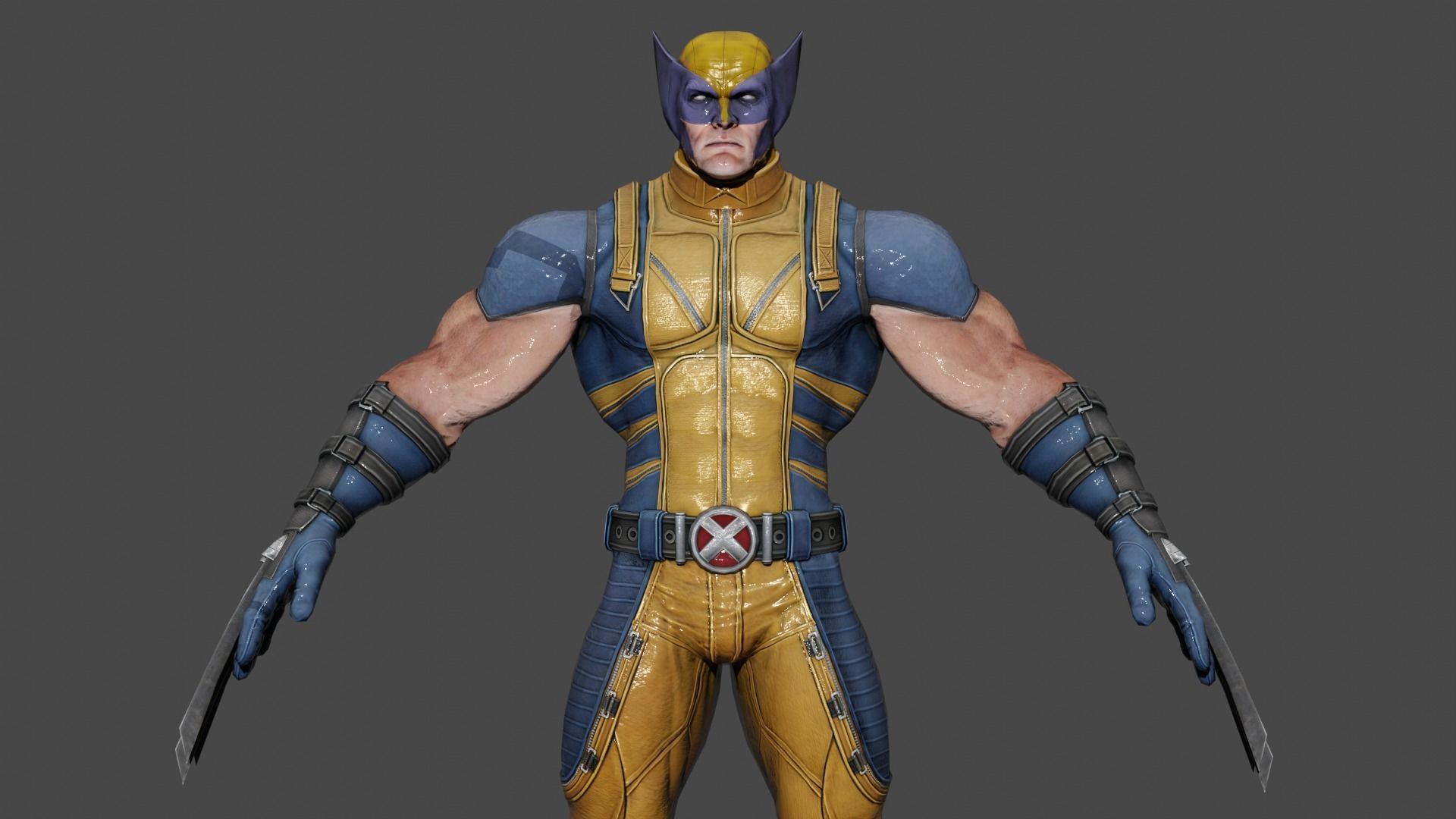 Wolverine Low-poly 3D model_1