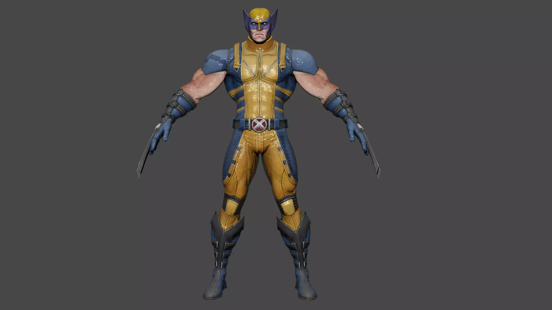Wolverine Low-poly 3D model_0