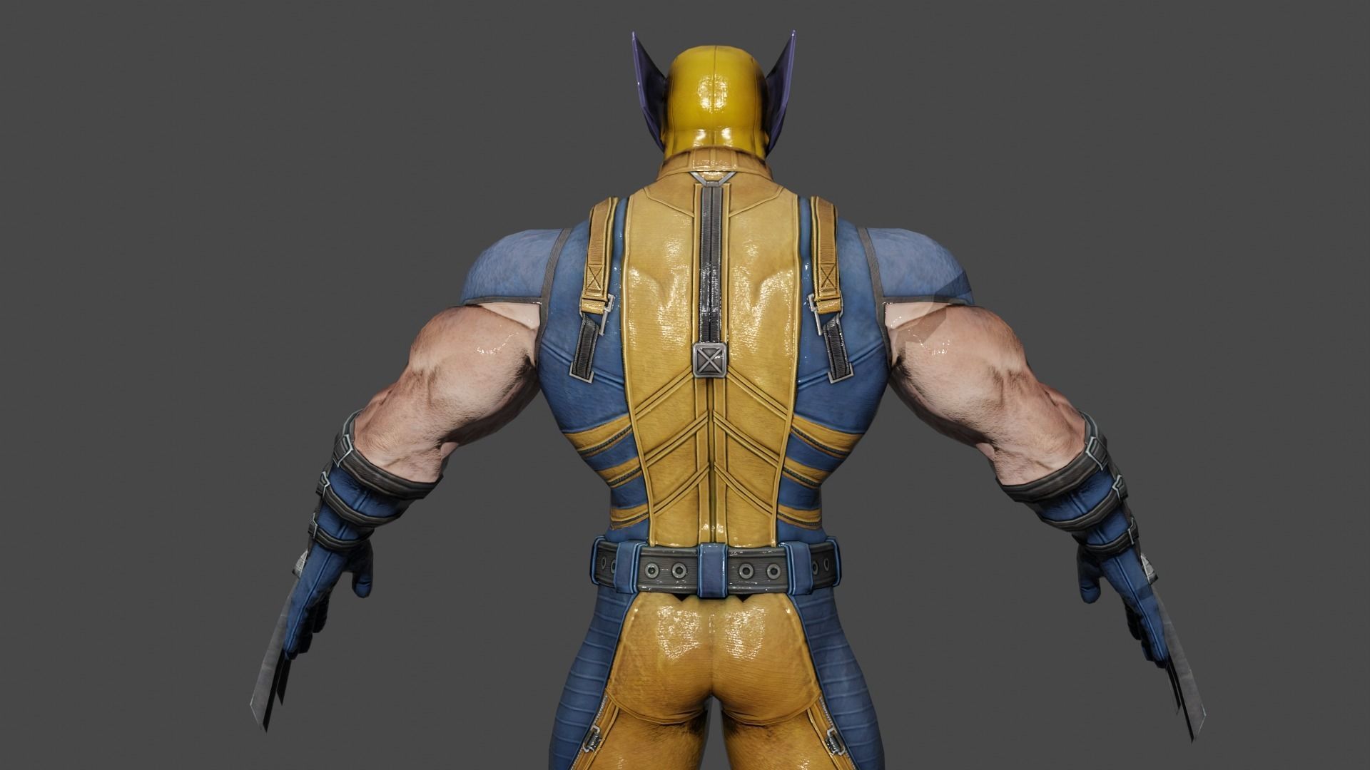 Wolverine Low-poly 3D model_5